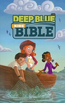 The Deep Blue Kids Bible - Three cartoon kids on a boat cover